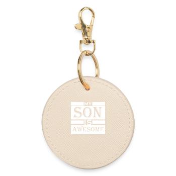 Mon fils dit drôle pour le père - Porte-clés rond - huître - Devant
