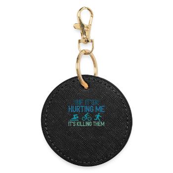 Si ça me fait mal, c’est les tuer Tri - Porte-clés rond - noir - Devant