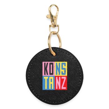 Constance cities design - Round Keyring - black - Front