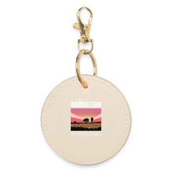 Humour d'Agriculteur - Porte-clés rond - huître - Devant