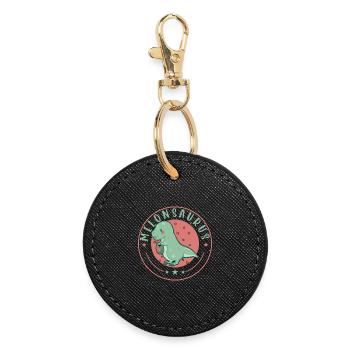 Watermelonsaurus Vegetarian T Rex - Round Keyring - black - Front
