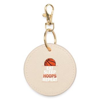 Manger des cerceaux de sommeil Répéter le basketball - Porte-clés rond - huître - Devant