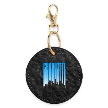 Charlotte Caroline du Nord Skyline - Porte-clés rond - noir - Devant