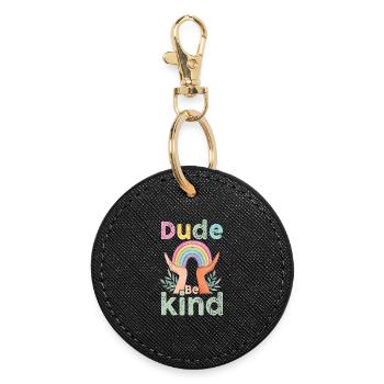 Dude Be Kind No Bullying - Porte-clés rond - noir - Devant