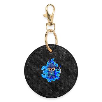 3ème anniversaire garçon 3 ans ninja - Porte-clés rond - noir - Devant