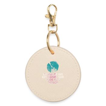 Either a work of art Being a nail designer - Round Keyring - oyster - Front