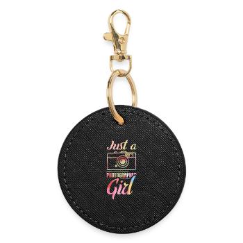 Only one photographer - Round Keyring - black - Front