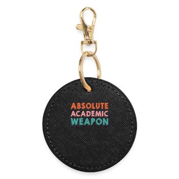 Studenten Absolute Academic Weapon - Runder Schlüsselanhänger - Schwarz - Vorne