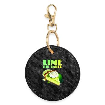 Boulanger de gâteau au citron vert - Key Lime Pie Baker - Porte-clés rond - noir - Devant