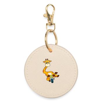 Vélo girafe - Porte-clés rond - huître - Devant