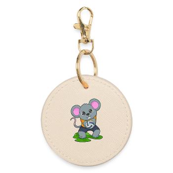 Joueur de volley-ball de souris - Porte-clés rond - huître - Devant