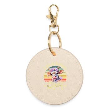 Cow cows - Round Keyring - oyster - Front