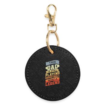 Basketball Father - Round Keyring - black - Front
