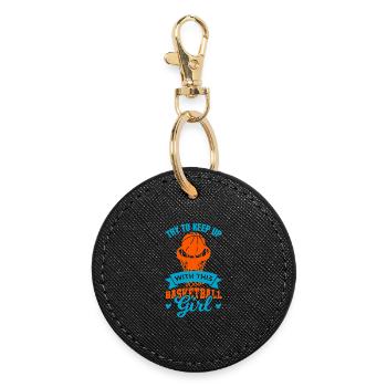 Basketball player - Round Keyring - black - Front