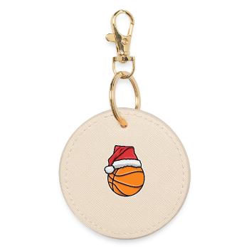 Joueur de basket-ball Noël - Porte-clés rond - huître - Devant