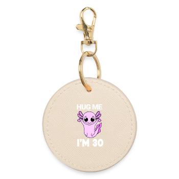 30th Birthday - 30 Years - Hug - Round Keyring - oyster - Front