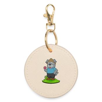 Donut pour chien - Porte-clés rond - huître - Devant