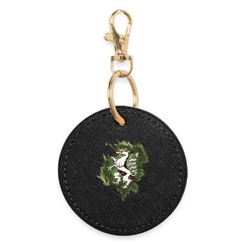 Graz, Austria - Round Keyring - black - Front