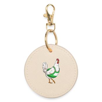 Poulet Jogger Jogging Sports - Porte-clés rond - huître - Devant