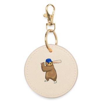 Battes de baseball paresseuses - Porte-clés rond - huître - Devant