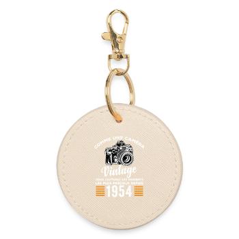 Caméra vintage 1954 cadeau anniversaire humour - Porte-clés rond - huître - Devant