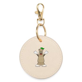 Chess Piece Tower Chess - Round Keyring - oyster - Front