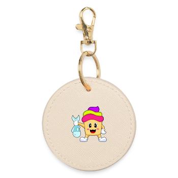 Pêche au poisson Cupcake Angler - Porte-clés rond - huître - Devant