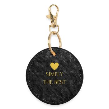 Simply the Best - Round Keyring - black - Front
