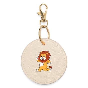 Lion Jogger Jogging Sport - Porte-clés rond - huître - Devant