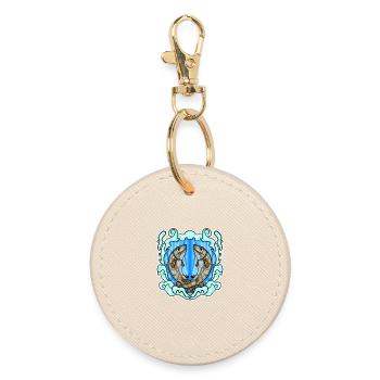Pike - Round Keyring - oyster - Front