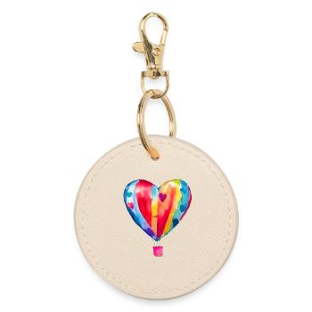 Balloon - Round Keyring - oyster - Front