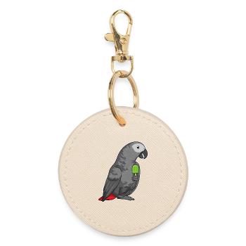 Parrot Popsicle - Round Keyring - oyster - Front