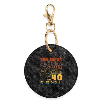 The Best Player - Level 40 unlocked - Round Keyring - black - Front