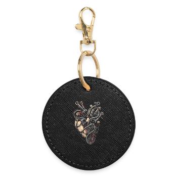 Mechanic Machines Heart - Round Keyring - black - Front
