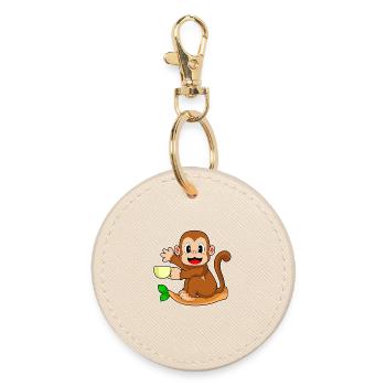 Tasse de singe - Porte-clés rond - huître - Devant