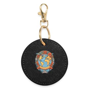 World Peace on Earth - Round Keyring - black - Front