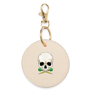 Fléchette tête de mort - Porte-clés rond - huître - Devant