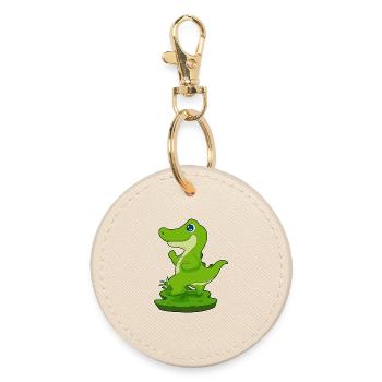 Crocodile Jogger Jogging Sports - Porte-clés rond - huître - Devant