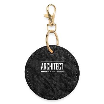 I'm An Architect Vintage-Architekturstudenten - Runder Schlüsselanhänger - Schwarz - Vorne