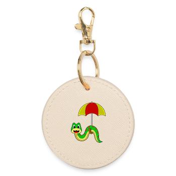 Snake Umbrella - Round Keyring - oyster - Front