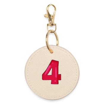 Numéro Quatre chiffres Numéro Quatrième Quatrième - Porte-clés rond - huître - Devant