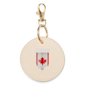 Flag of Canada, Canadian pride - Round Keyring - oyster - Front