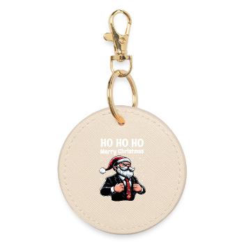 Chief Secret Santa Merry Christmas - Round Keyring - oyster - Front