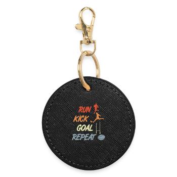 Rugby Motivation - Round Keyring - black - Front