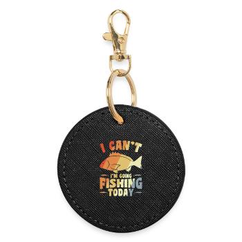 Blague de pêcheur - Porte-clés rond - noir - Devant