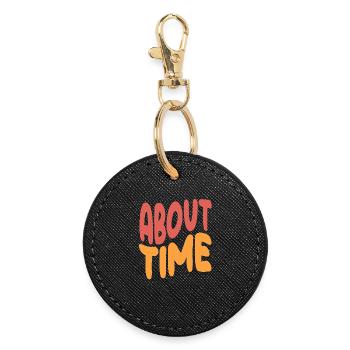 Expressive Statement About Time - Round Keyring - black - Front