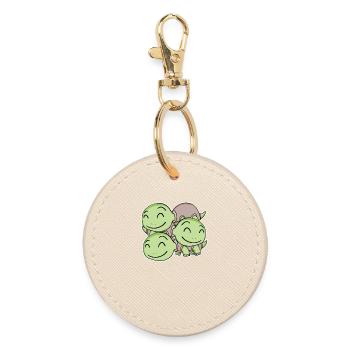 Motif de tortue - Porte-clés rond - huître - Devant