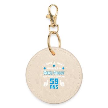 59 ans anniversaire homme cadeau drôle humour - Porte-clés rond - huître - Devant