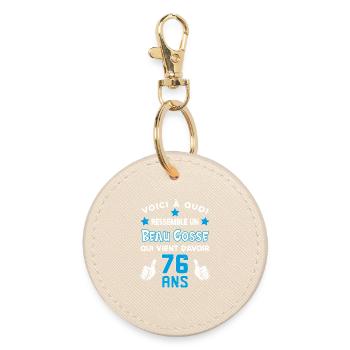 76 ans anniversaire homme cadeau drôle humour - Porte-clés rond - huître - Devant