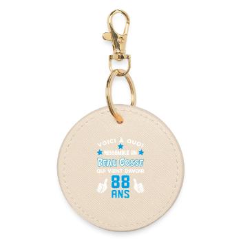 88 ans anniversaire homme cadeau drôle humour - Porte-clés rond - huître - Devant